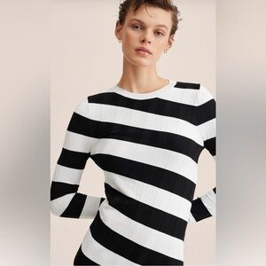 Mango NWT striped ribbed dress Size Small